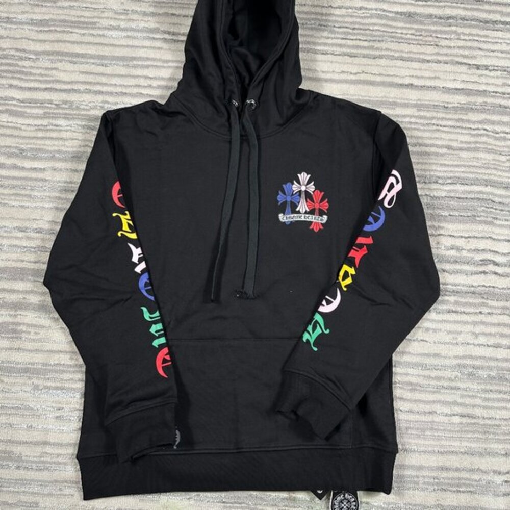 Chrome Hearts Multi Color Cross Cemetery Hoodie Size Large